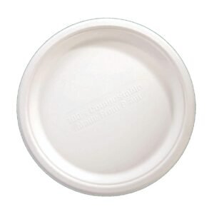7 Inch Bagasse Plate - Plain